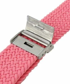 Pink Braided Nylon Elastic Watch Band Made To Fit 42mm Apple® Watch -Cheap Watch Bands Store apple watch band 5166 38photo3 88308.1659986042