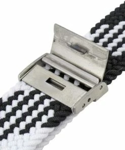 Black And White Braided Nylon Elastic Watch Band Made To Fit 38mm Apple® Watch -Cheap Watch Bands Store apple watch band 5169 39photo3 34840.1659986042