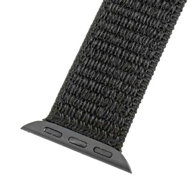 Black Nylon Velcro Style Sport Watch Band Made To Fit 38mm Apple® Watch 2 Black Nylon Velcro Style Sport Watch Band Made To Fit 38mm Apple® Watch - Image 2