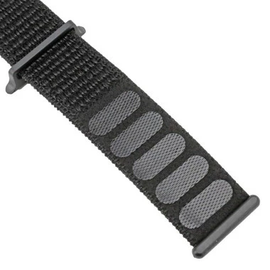 Black Nylon Velcro Style Sport Watch Band Made To Fit 38mm Apple® Watch 3 Black Nylon Velcro Style Sport Watch Band Made To Fit 38mm Apple® Watch - Image 3