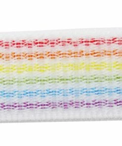 White Rainbow Nylon Velcro Style Sport Watch Band Made To Fit 38mm Apple® Watch -Cheap Watch Bands Store apple watch band 5173 38photo5 39786.1659986043