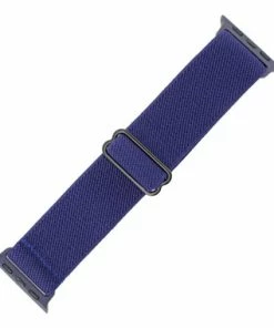 Cheap Watch Bands Store 23 Navy Blue Elastic Nylon Watch Band Made To Fit 42mm AppleĀ® Watch