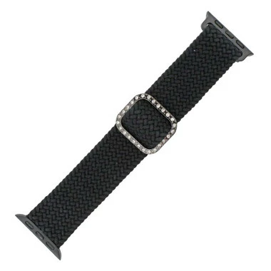 Black Elastic Nylon Watch Band With Crystal Buckle Made To Fit 38mm AppleĀ® Watch 4 Black Elastic Nylon Watch Band With Crystal Buckle Made To Fit 38mm AppleĀ® Watch -Cheap Watch Bands Store apple watch band 5191 38 47779.1659986037