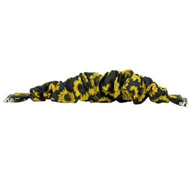 Sunflower Print Elastic Scrunchie Style Watch Band Made To Fit 38mm Apple® Watch 3 Sunflower Print Elastic Scrunchie Style Watch Band Made To Fit 38mm Apple® Watch - Image 3