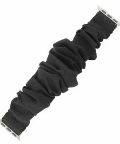 Black Elastic Scrunchie Style Watch Band Made To Fit 38mm Apple® Watch