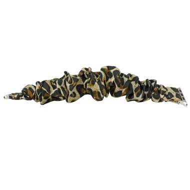 Leopard Print Elastic Scrunchie Style Watch Band Made To Fit 42mm Apple® Watch 3 Leopard Print Elastic Scrunchie Style Watch Band Made To Fit 42mm Apple® Watch - Image 3