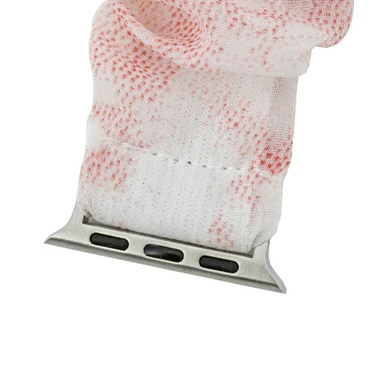 Pink Elastic Scrunchie Style Watch Band Made To Fit 42mm Apple® Watch 2 Pink Elastic Scrunchie Style Watch Band Made To Fit 42mm Apple® Watch - Image 2