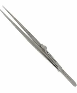 Bergeon 7027-LR1 Stainless Steel Diamond Locking Tweezers Large Tips
