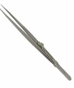 Bergeon 7027-MR Stainless Steel Diamond Locking Tweezers Medium Tips