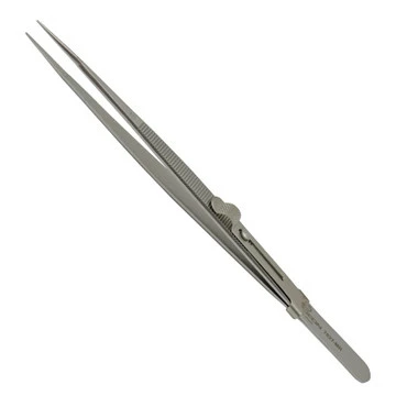 Bergeon 7027-MR Stainless Steel Diamond Locking Tweezers Medium Tips 1 Bergeon 7027-MR Stainless Steel Diamond Locking Tweezers Medium Tips