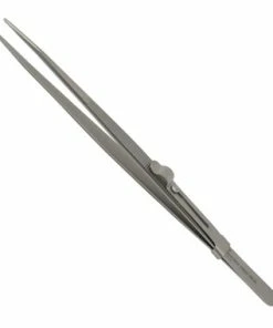 Bergeon 7027-XLR Stainless Steel Diamond Locking Tweezers Extra Large Tips