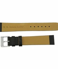 Watch Band 20mm Black Leather Smooth Classic Calf 8 1/4 Inch Length -Cheap Watch Bands Store black leather watcband 1028 18xlphoto3 76330.1673559596