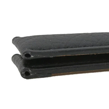 Hadley Roma Black 22mm Shrunken Grain Leather Watch Strap 7 1/2 Inch Length 5 Hadley Roma Black 22mm Shrunken Grain Leather Watch Strap 7 1/2 Inch Length - Image 5