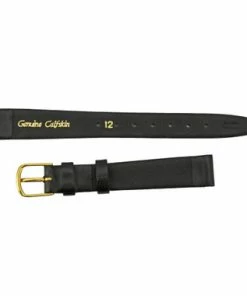 Smooth Black Leather Watch Band 12mm Smooth Calf Style 6 3/4 Inch Length -Cheap Watch Bands Store black leather watchband 111 12photo3 01191.1671296195