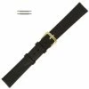 Hadley Roma 16mm Leather Watch Band Black Smooth Calf 7 1/4 Inch Length