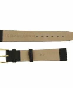 Hadley Roma 16mm Leather Watch Band Black Smooth Calf 7 1/4 Inch Length -Cheap Watch Bands Store black leather watchband 111 16photo3 10321.1659442658