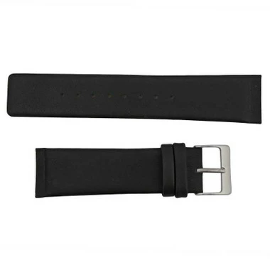 Black Watch Strap Leather 22mm Smooth Calf Generic Made To Fit Skagen® 7 1/4 Inch Length 2 Black Watch Strap Leather 22mm Smooth Calf Generic Made To Fit Skagen® 7 1/4 Inch Length - Image 2