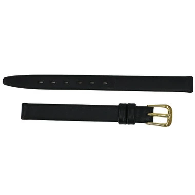 Black Watch Band Leather 8mm Smooth Calf 6 3/4 Inch Length 2 Black Watch Band Leather 8mm Smooth Calf 6 3/4 Inch Length - Image 2
