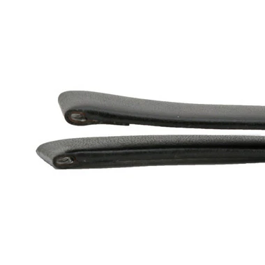 19mm Black Leather Watch Band Smooth Calf 7 3/8 Inch Length 5 19mm Black Leather Watch Band Smooth Calf 7 3/8 Inch Length - Image 5