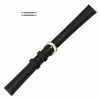 Hadley Roma14mm Vegan Black Microfiber Watch Band 6 5/8 Inch Length
