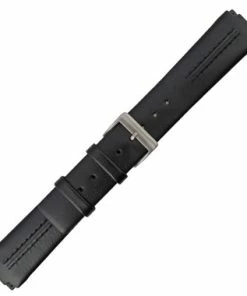Black Watch Strap Leather 20mm Smooth Calf Generic Made To Fit Skagen® 7 13/16 Inch Length ( Screws Are Required )