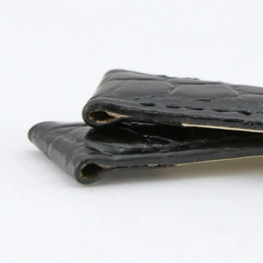 14mm Leather Watch Band Black Crocodile Grain 6 3/4 Inch Length 5 14mm Leather Watch Band Black Crocodile Grain 6 3/4 Inch Length - Image 5