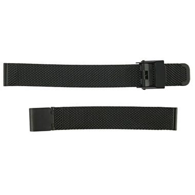 Black Color Tone Mesh Metal Watch Band 12mm 6 3/4 Inch Length 2 Black Color Tone Mesh Metal Watch Band 12mm 6 3/4 Inch Length - Image 2