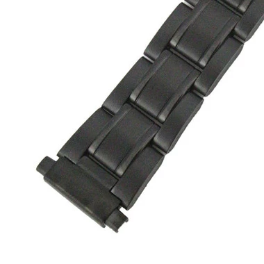Watch Band 6 7/8 Inch Length Black Metal Expandable Ends 12 To 16mm 2 Watch Band 6 7/8 Inch Length Black Metal Expandable Ends 12 To 16mm - Image 2