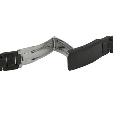 Watch Band 6 7/8 Inch Length Black Metal Expandable Ends 12 To 16mm 3 Watch Band 6 7/8 Inch Length Black Metal Expandable Ends 12 To 16mm - Image 3