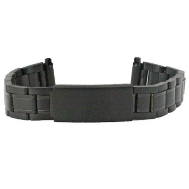 Watch Band 6 7/8 Inch Length Black Metal Expandable Ends 12 To 16mm 4 Watch Band 6 7/8 Inch Length Black Metal Expandable Ends 12 To 16mm - Image 4