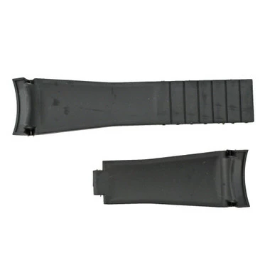 Made To Fit Rolex® Professional Sports Model Curved Ends 20mm Black Rubber Watch Band NO CLASP 5 1/2 Inch Length 3 Made To Fit Rolex® Professional Sports Model Curved Ends 20mm Black Rubber Watch Band NO CLASP 5 1/2 Inch Length - Image 3