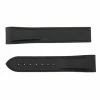Made To Fit Omega® Speedmaster 22mm Black With Black Stitching Curved Ends Rubber Watch Band NO CLASP 7 1/2 Inch Length