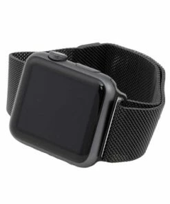 Milanese Magnetic Loop Black Mesh Imitation Band For 42mm Apple® Watch -Cheap Watch Bands Store black mesh appleband 5031 42photo5 78372.1659986019
