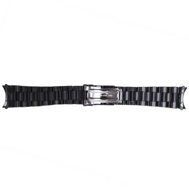 Hadley Roma Metal Watch Band Black Finish 20mm Curved Or Straight Ends 6 1/2 Inch Length 2 Hadley Roma Metal Watch Band Black Finish 20mm Curved Or Straight Ends 6 1/2 Inch Length - Image 2