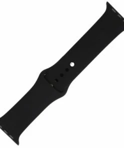 Black Silicone Watch Band Made To Fit 42mm Apple® Watch