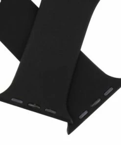 Black Silicone Watch Band Made To Fit 42mm Apple® Watch -Cheap Watch Bands Store black silicone appleband 5041 42photo4 95154.1659986019