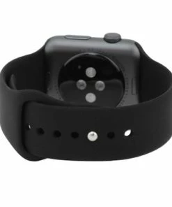 Black Silicone Watch Band Made To Fit 42mm Apple® Watch -Cheap Watch Bands Store black silicone appleband 5041 42photo6 37979.1659986019