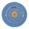 Blue Muslin Polishing Buff 5 Inch Inch Diameter Ply 50 Stitching 3 Rows