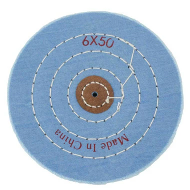 Blue Muslin Polishing Buff 6 Inch Inch Diameter Ply 50 Stitching 3 Rows 1 Blue Muslin Polishing Buff 6 Inch Inch Diameter Ply 50 Stitching 3 Rows