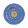 Blue Muslin Buff 4 Inch Inch Diameter Ply 40 Stitching 3 Rows