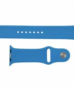 Blue Silicone Watch Band Made To Fit 42mm Apple® Watch -Cheap Watch Bands Store blue silicone appleband 5045 42photo3 46280.1659986018