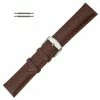 Hadley Roma Brown 24mm Shrunken Grain Leather Watch Strap 7 7/8 Inch Length