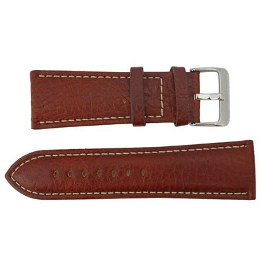 Hadley Roma Leather Watch Band 26mm Tan Leather Buffalo Chronograph Grain 7 7/8 Inch Length 3 Hadley Roma Leather Watch Band 26mm Tan Leather Buffalo Chronograph Grain 7 7/8 Inch Length - Image 3