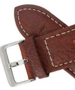 Hadley Roma Leather Watch Band 22mm Tan Leather Buffalo Chronograph Grain 7 7/8 Inch Length -Cheap Watch Bands Store brown leather watch band 478 24photo4 00976.1659442768