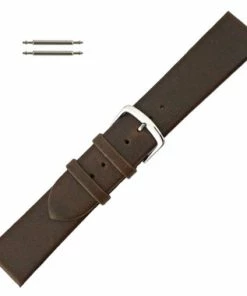 Hadley Roma Brown Leather Watch Band 22mm Smooth Calf 7 3/4 Inch Length