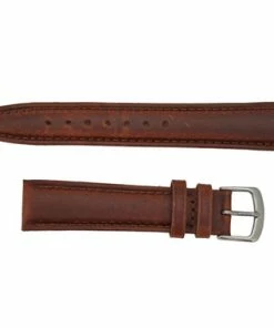 Hadley Roma Chestnut 17mm Oil Tanned Leather Watch Band 7 7/16 Inch Length -Cheap Watch Bands Store brown leather watchband 153 18photo2 73307.1659442773