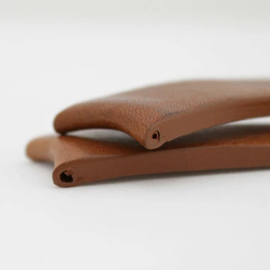 22mm Curved Brown Leather Watch Band 7 7/8 Inch Length 5 22mm Curved Brown Leather Watch Band 7 7/8 Inch Length - Image 5