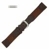 Hadley Roma 19mm Brown Nylon And Brown Leather Accented Swiss Army® Style Band 7 5/8 Inch Length