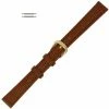 Leather Watch Strap 12mm Light Brown Polished Calf Flat Style 6 3/4 Inch Length