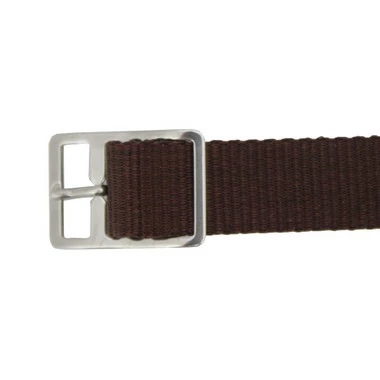 Brown 12mm Nylon Watch Strap 8 Inch Length 2 Brown 12mm Nylon Watch Strap 8 Inch Length - Image 2